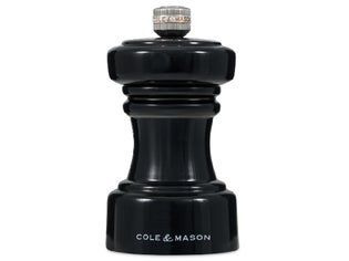 Cole & Mason Hoxton Suolamylly 10,4 cm, musta korkeakiilto