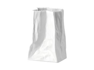 Rosenthal Paperipussi maljakko 14 cm, kiilt&auml;v&auml; valkoinen
