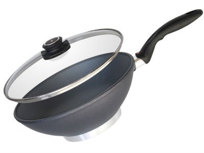 Swiss Diamond wokkipannu + kansi, induktio 28 cm